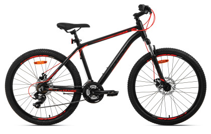 Велосипед AIST Rocky 1.0 Disc 26 (рост 18", 21 ск.) черно-красный 2025 4810310035427