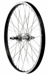 Колесо заднее, 20", не пист., WZ-201RQR, 28 отв., 135 мм, 10 мм (эксц), V-Brake, под трещотку 6/7 ск., двустен., Forward DW