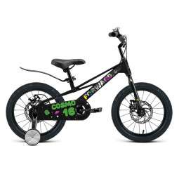 Велосипед FORWARD COSMO 16 (16" 1 ск.) 2023, черный QR