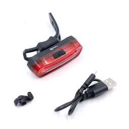 Фара задняя, IPX4, micro USB, LiPo 3,7 V/ 600 mAh, KLONK, 11931
