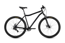 Велосипед FORWARD SPORTING 29 2.0 D (29" 8 ск. рост. 17") 2023, черный/темно-серый