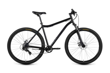 Велосипед FORWARD SPORTING 29 2.0 D (29" 8 ск. рост. 17") 2023, черный/темно-серый