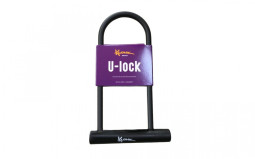 Замок противоугонный, U-lock, 180x245 мм, ключ, черный, KLONK, 10390