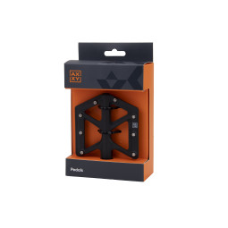 Педали AXXY Carbo, карбон, 2 промподшипника, 9/16", черный